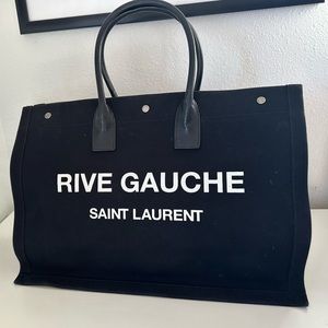 Yves Saint Laurent Rive Gauche Canvas Tote Bag